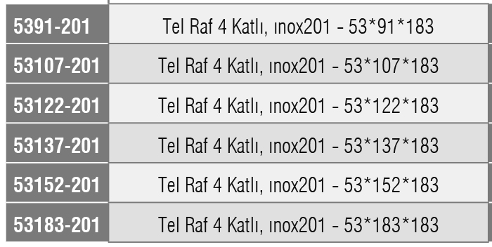 53-201 – Tel İstif Rafı /201